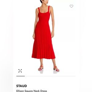 Staud Ellison square neck dress